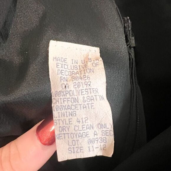 Vintage Romantic Long Length Dress With Scoop Back Size S - Picture 7 of 7